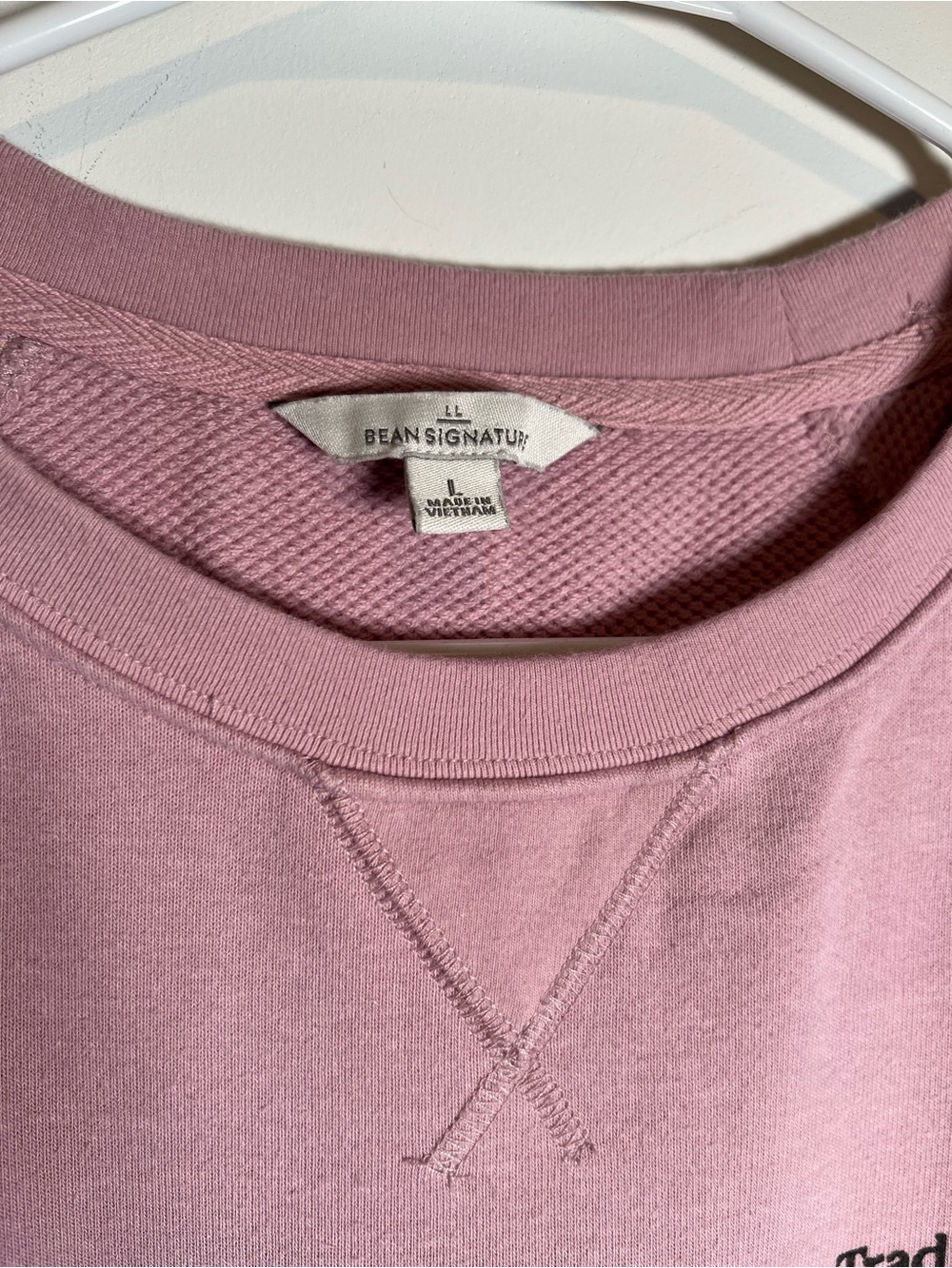 L.L.Bean Pink Graphic Crewneck Sweatshirt - Picture 3 of 5